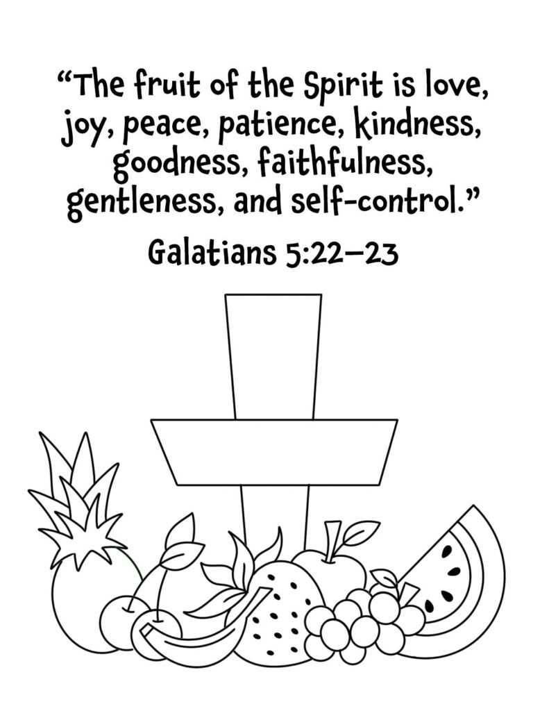 fruits of the spirit coloring pages printable