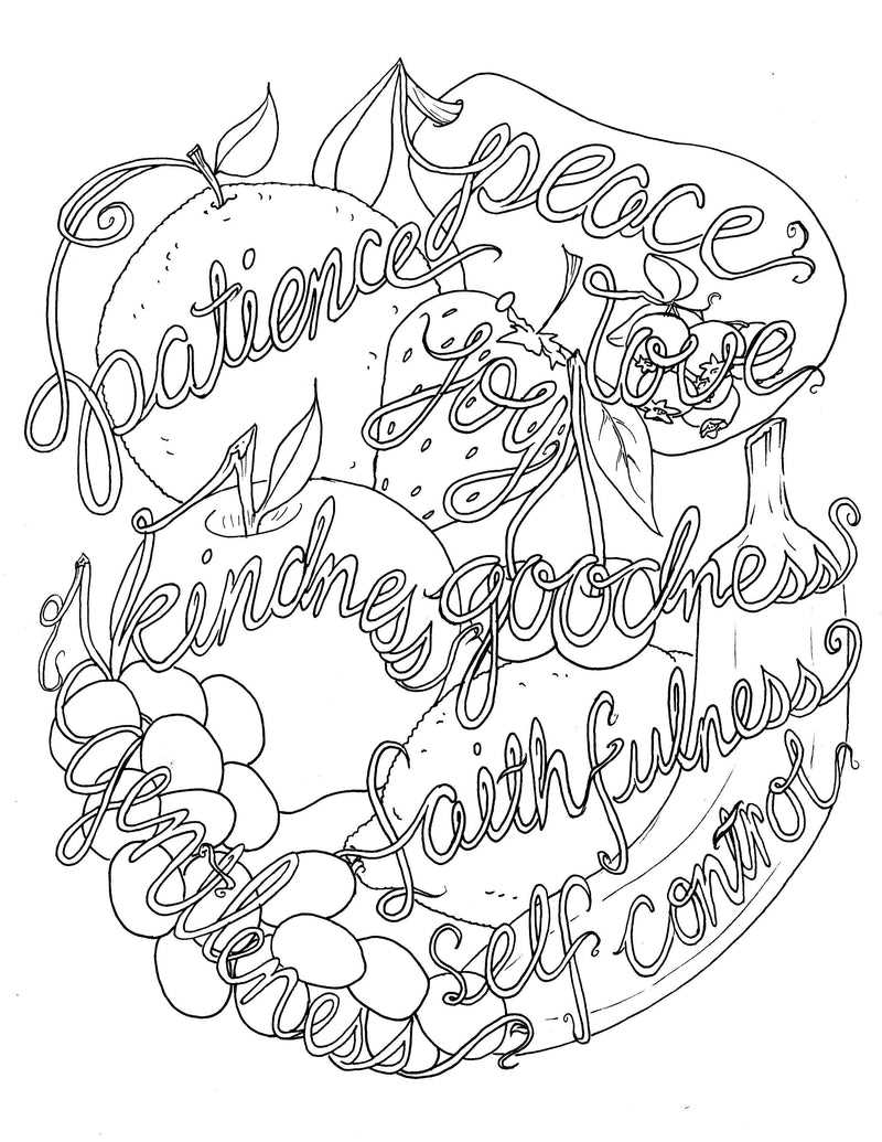 fruits of the spirit coloring pages printable