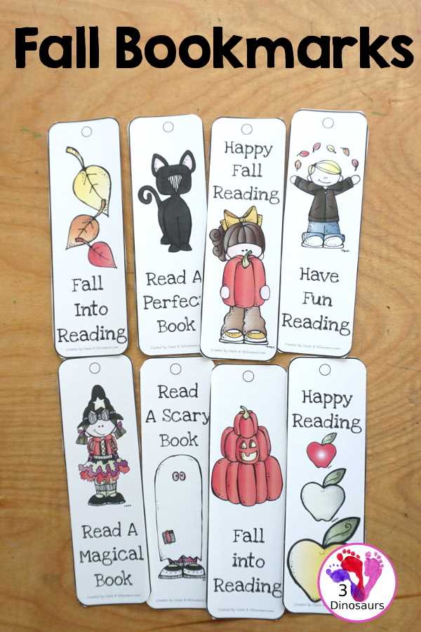 fun printable bookmarks