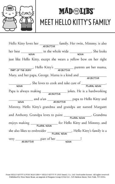 funny mad libs printable
