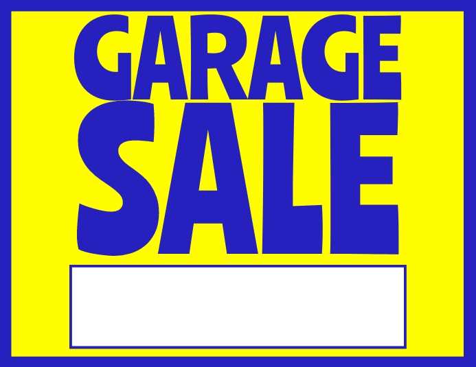 garage sale printables