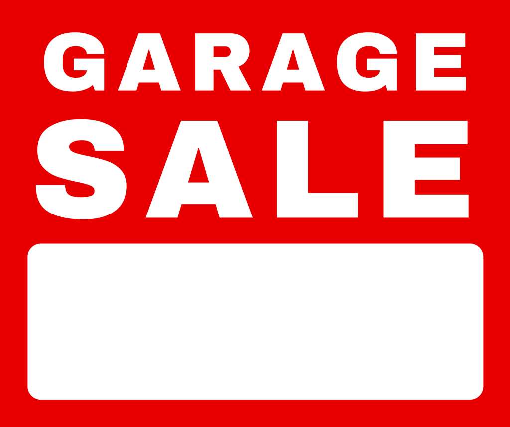 garage sale printables
