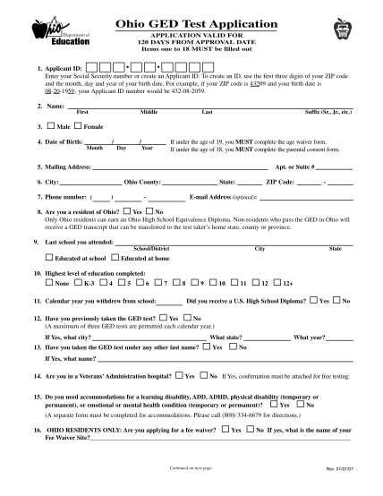 ged pretest printable