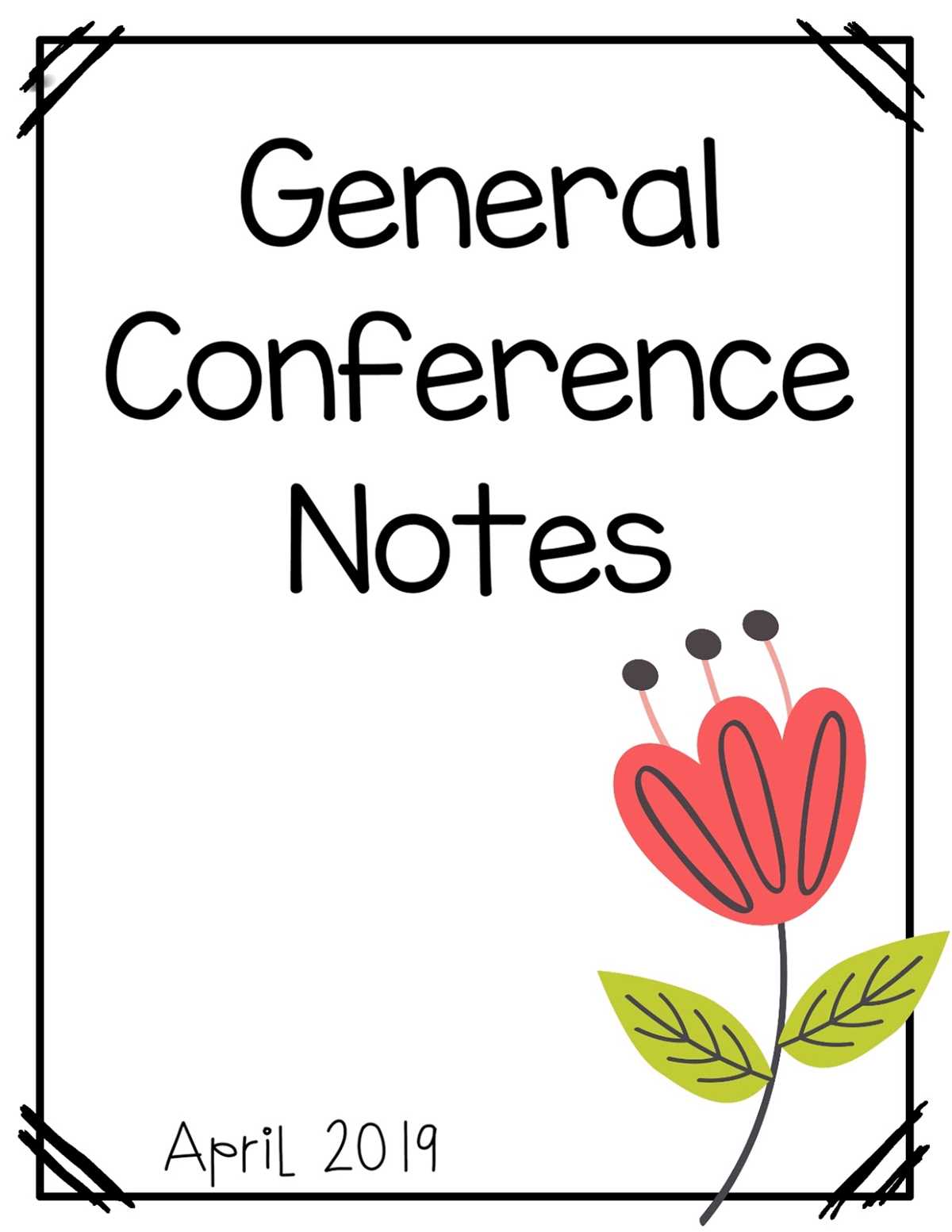 general conference notebook printable
