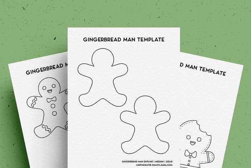 gingerbread man template printable free