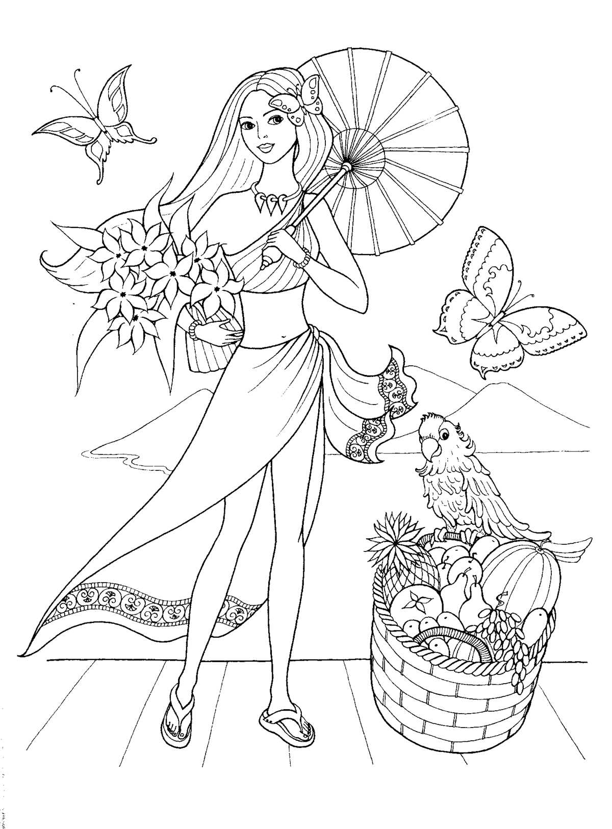 girly printable coloring pages