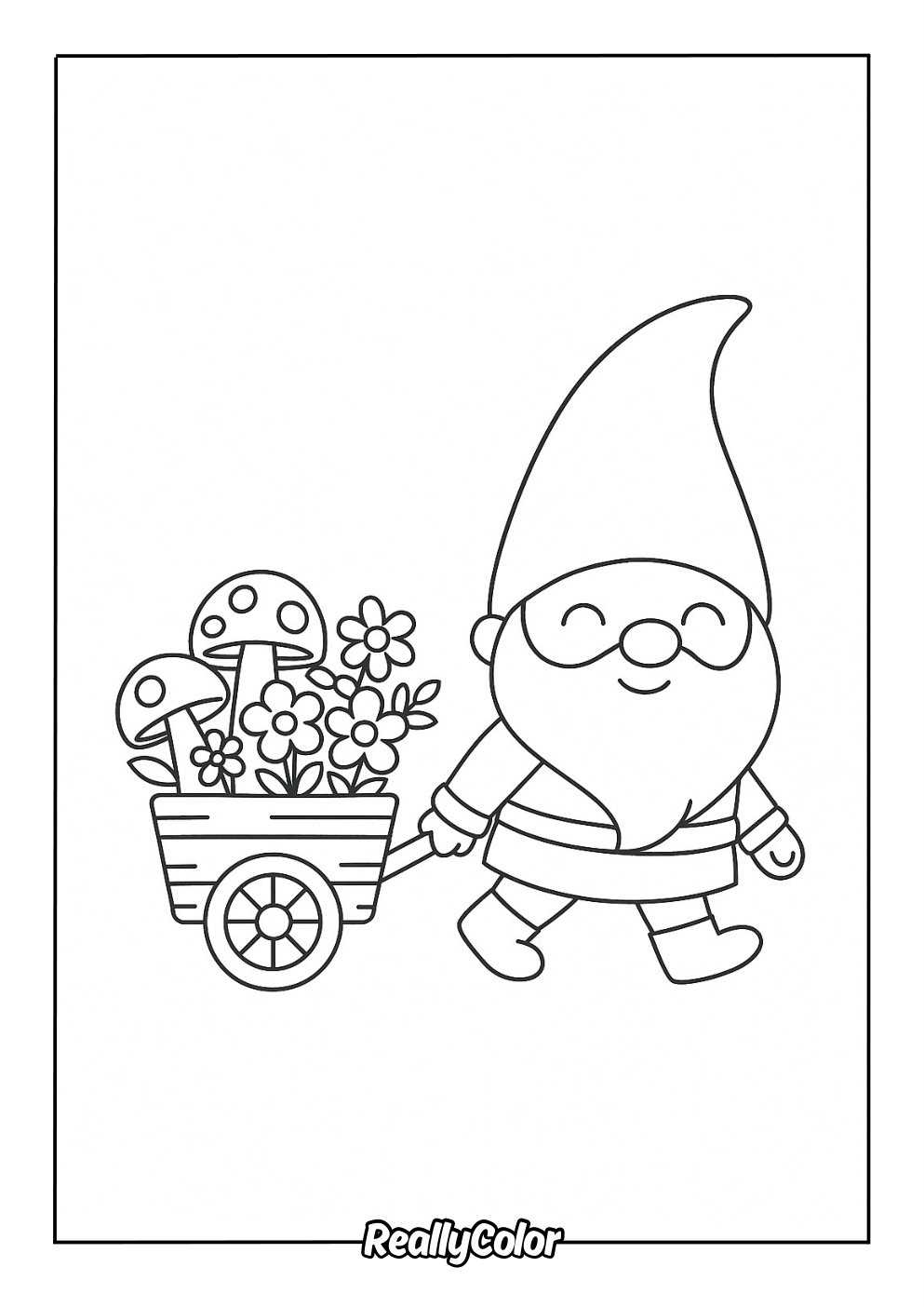 gnome coloring pages free printable