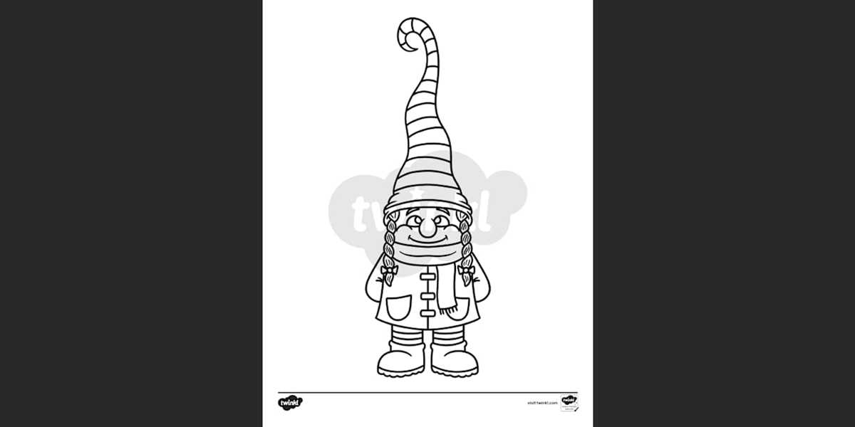 gnome coloring pages free printable