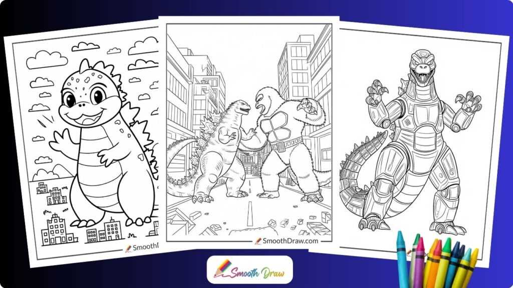 godzilla printable coloring pages