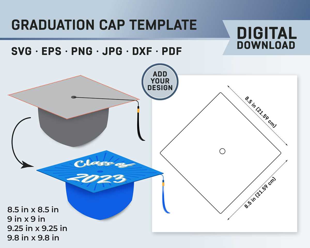 graduation cap template printable