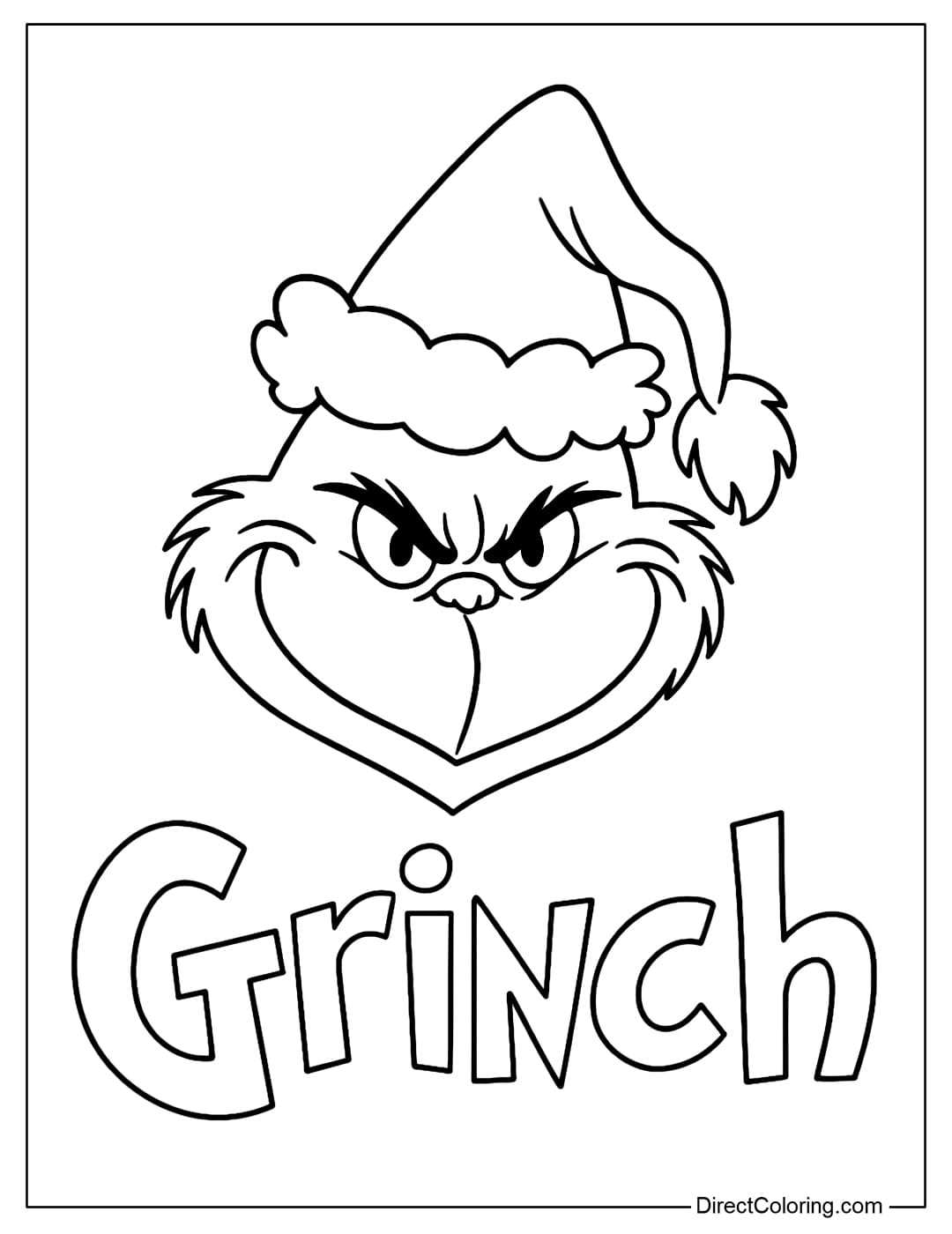 grinch printable face