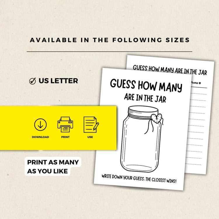 guess how many in the jar printable