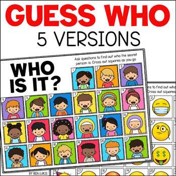 guess who game cards printable