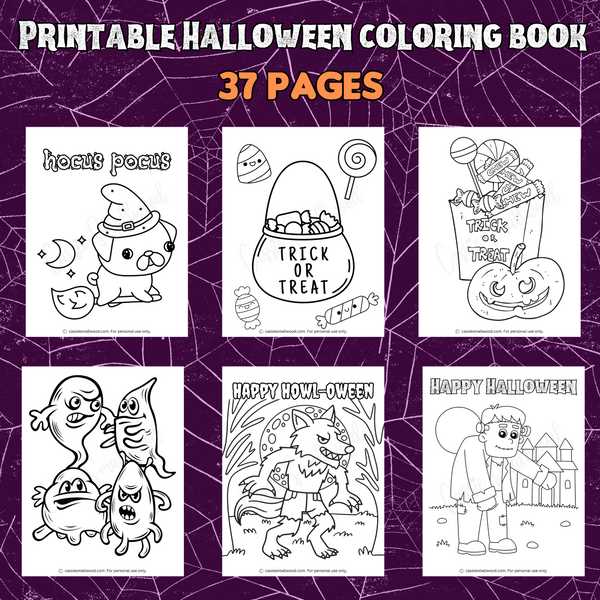 halloween color books printable