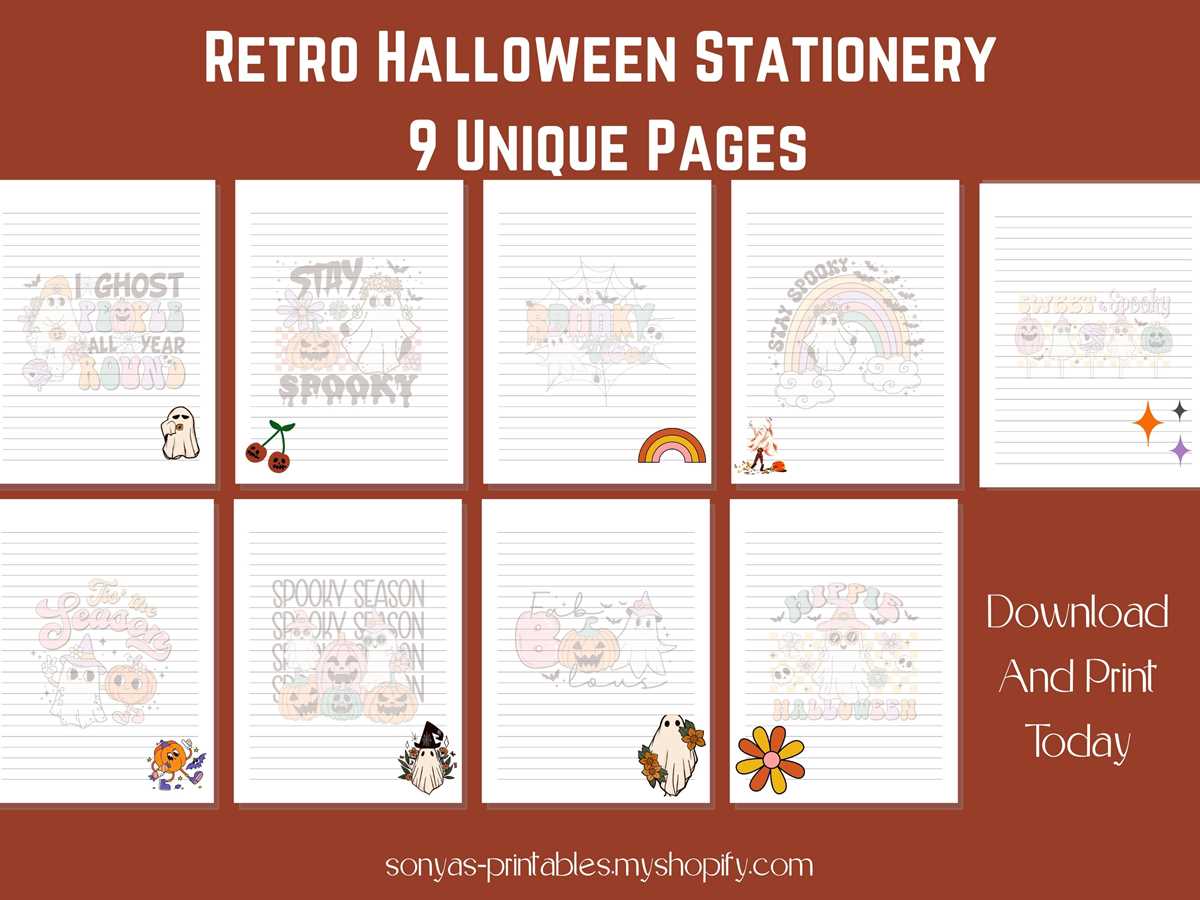 halloween stationery printable