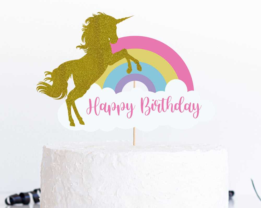 happy birthday cake topper printable