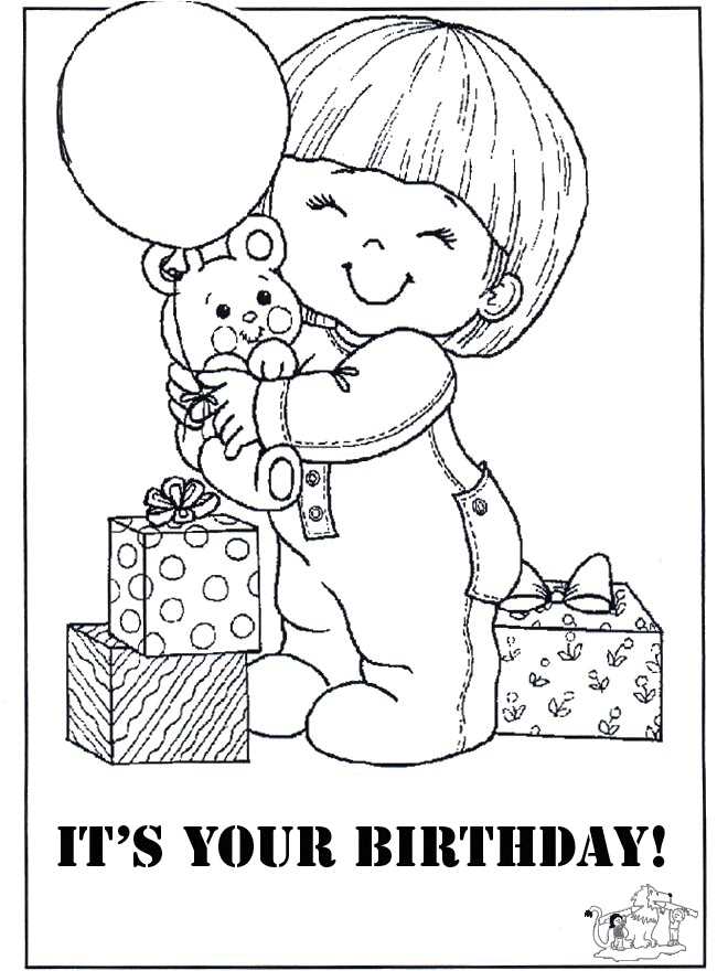 happy birthday cards printable to color