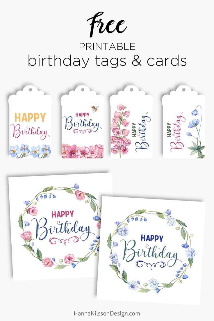 happy birthday free printable tags