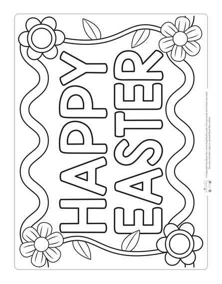 happy easter printable coloring pages