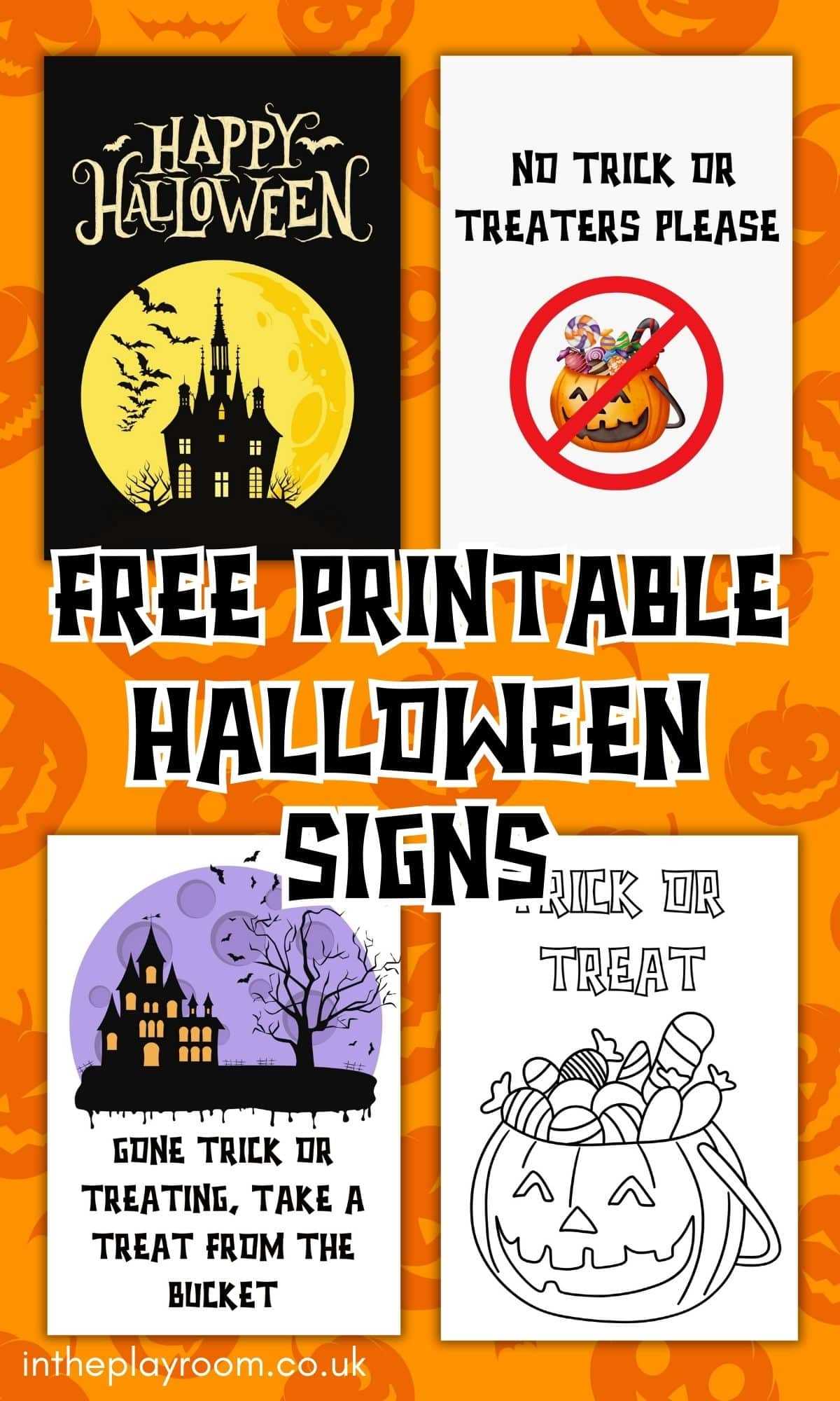 happy halloween signs printable