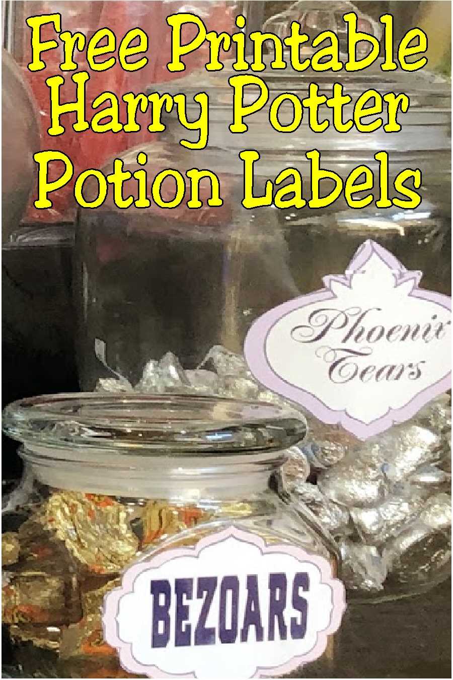 harry potter potion labels printable