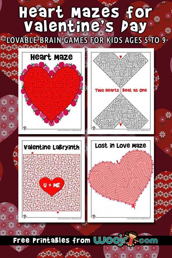 heart maze printable