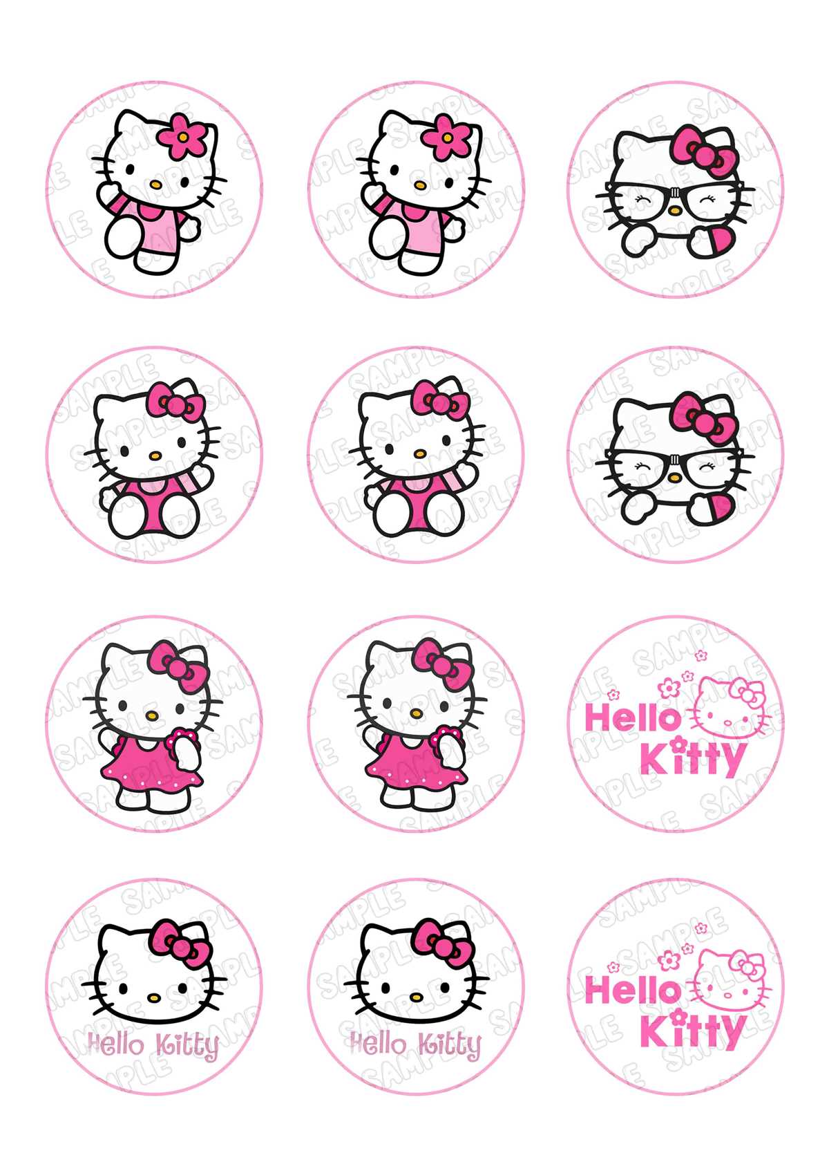hello kitty cake topper printable