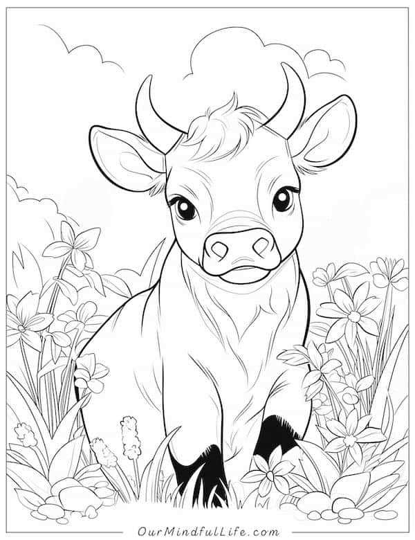 highland cow coloring pages printable