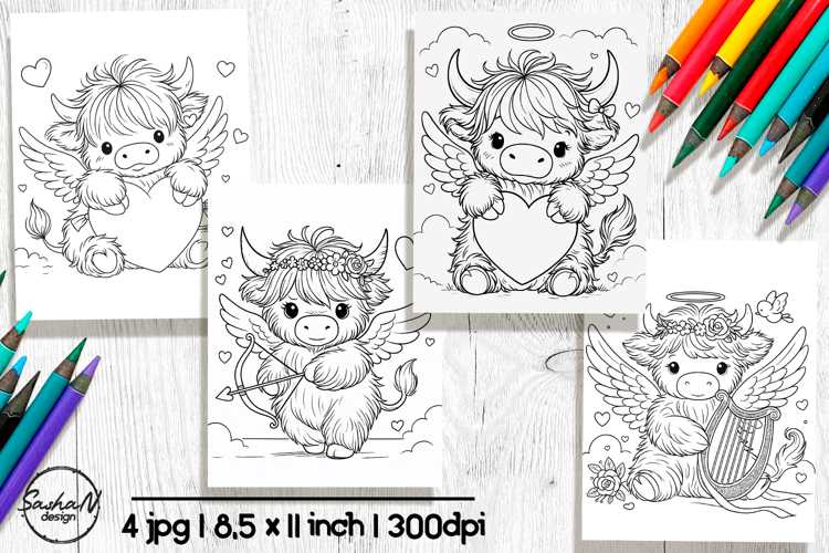 highland cow coloring pages printable