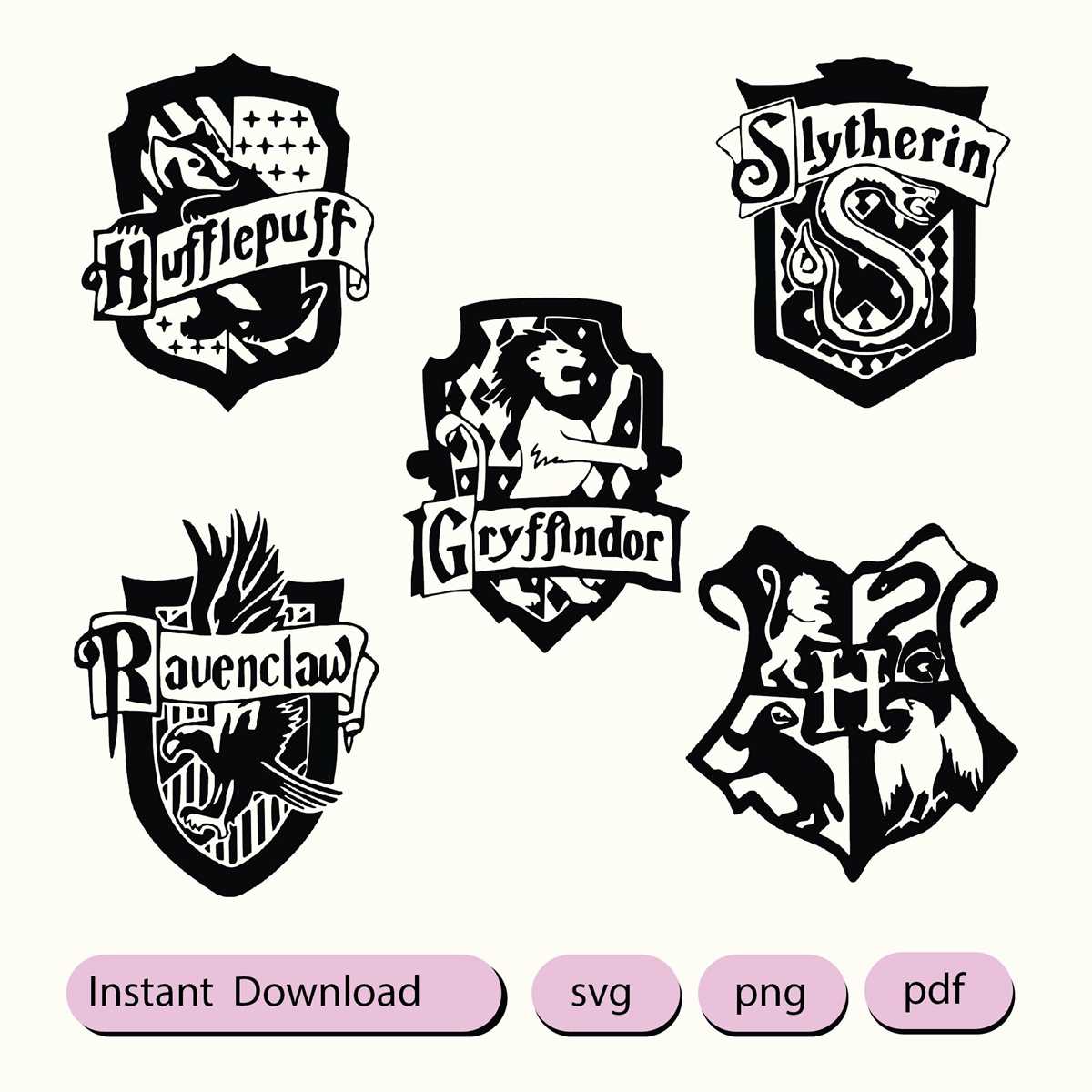 hogwarts house crests printable