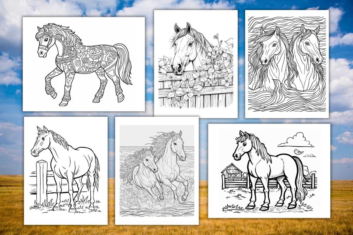 horse coloring printable