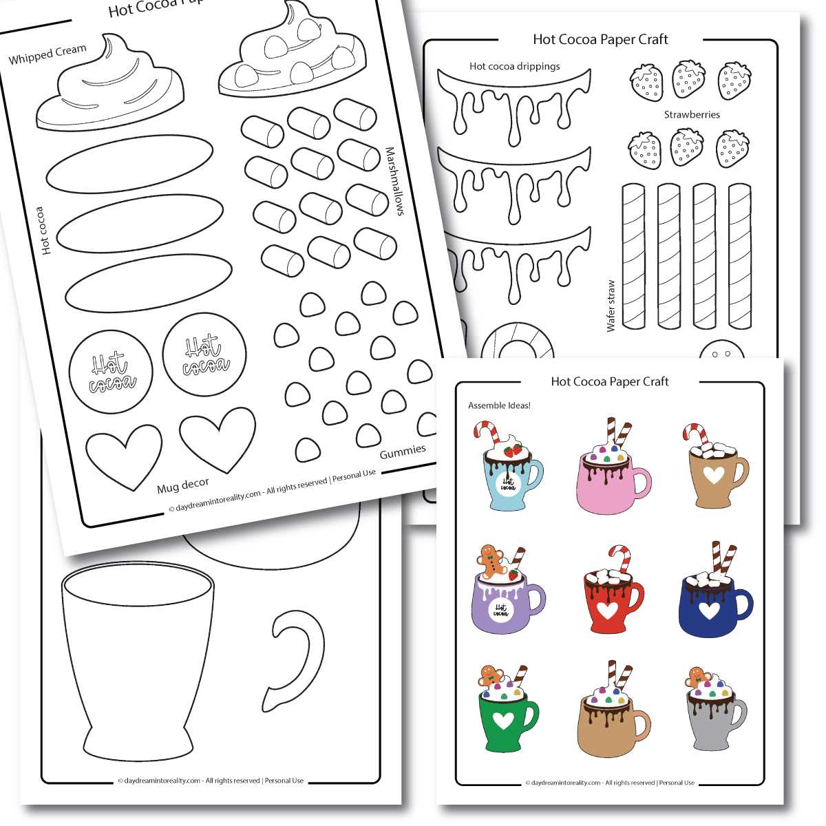 hot chocolate mug printable