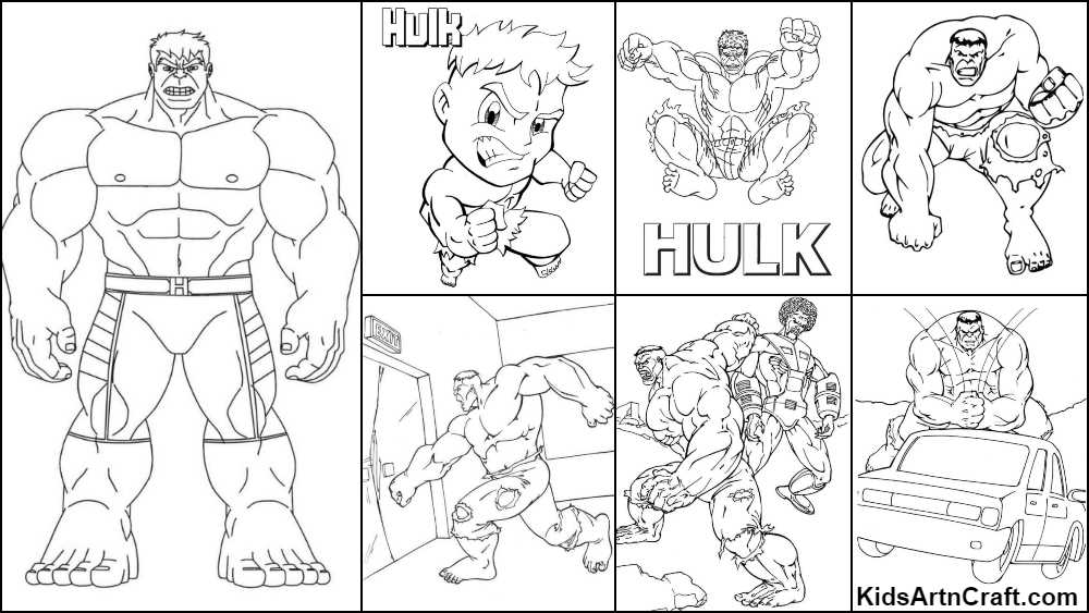 hulk printable colouring pages