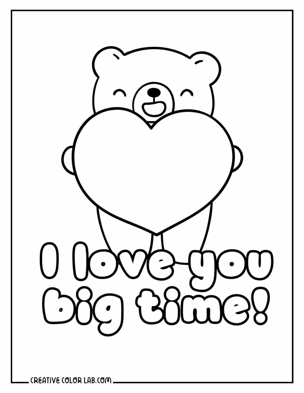 i love you coloring pages printable