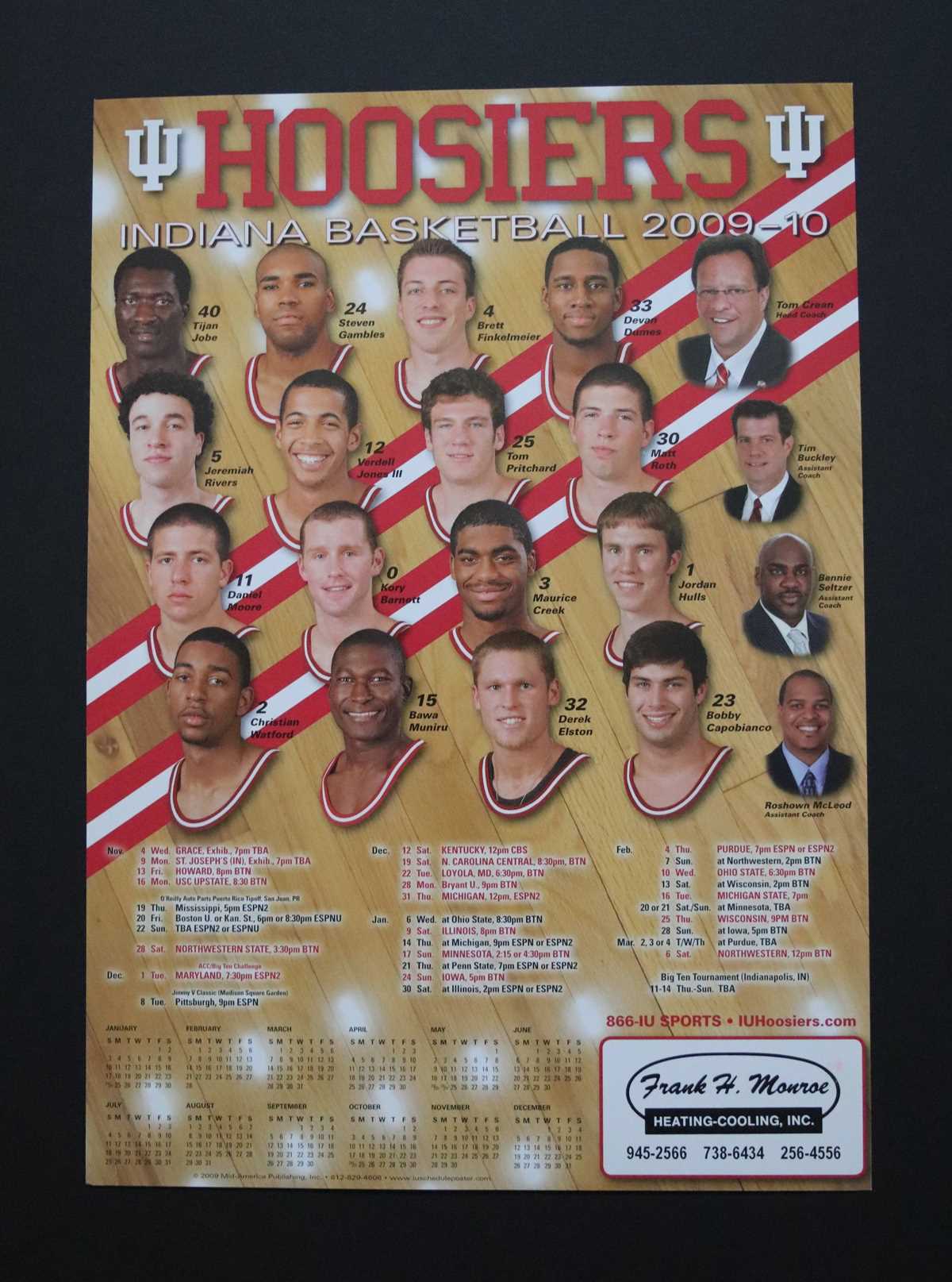 indiana university basketball schedule printable