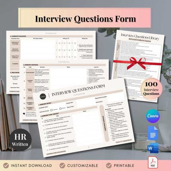 interview questions to ask candidates printable
