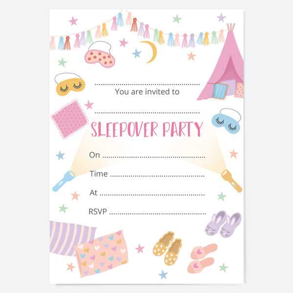 invitations for sleepovers printables