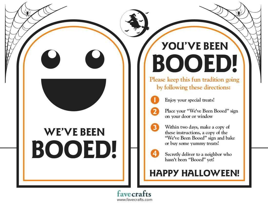 ive been booed free printable