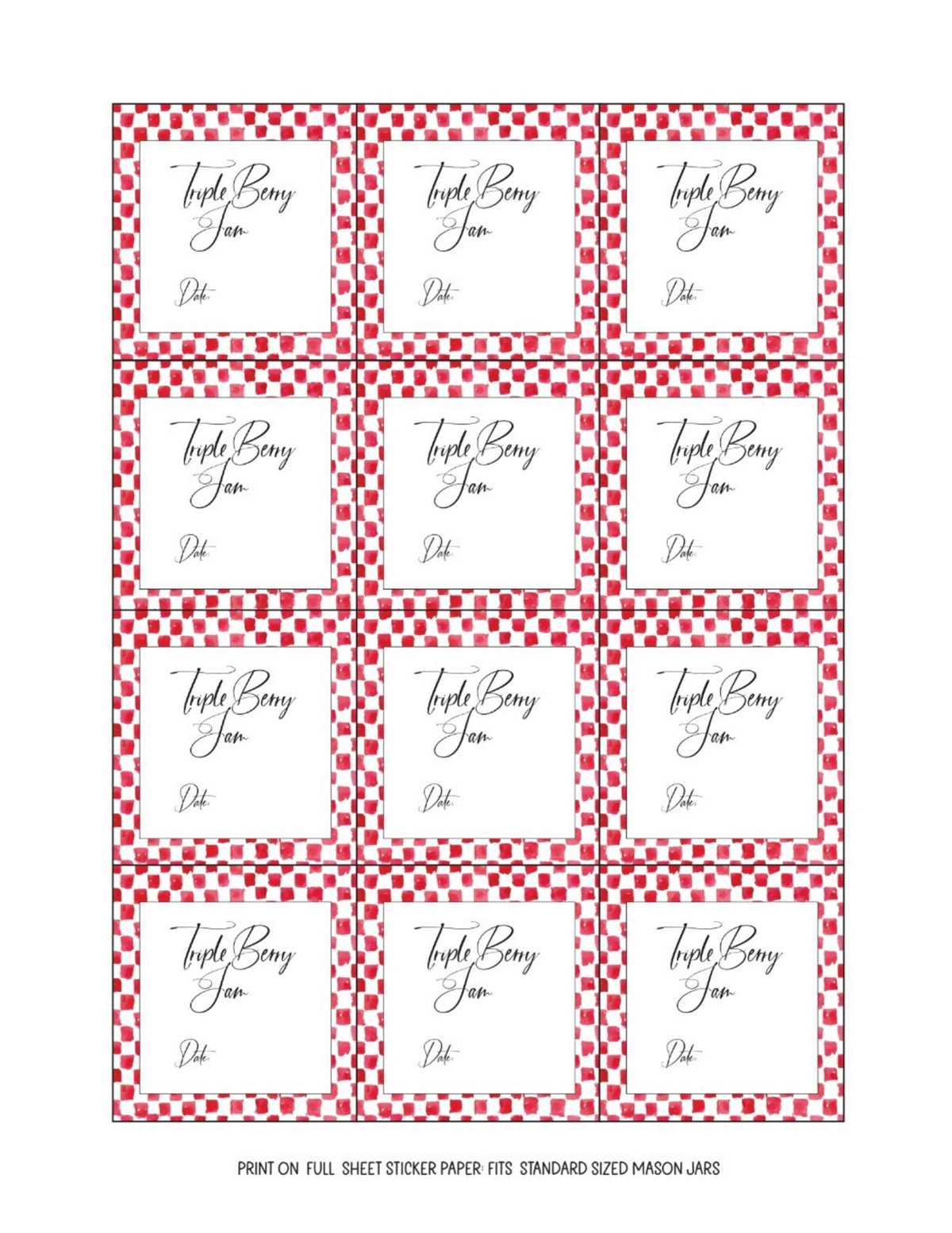 jar labels printable