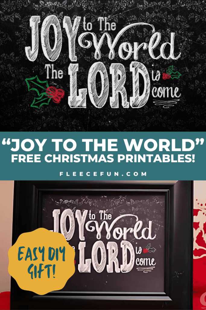 joy to the world printable