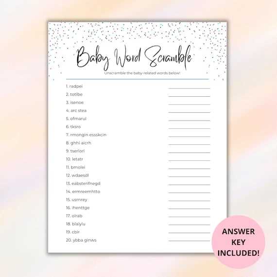 jumble word game printable
