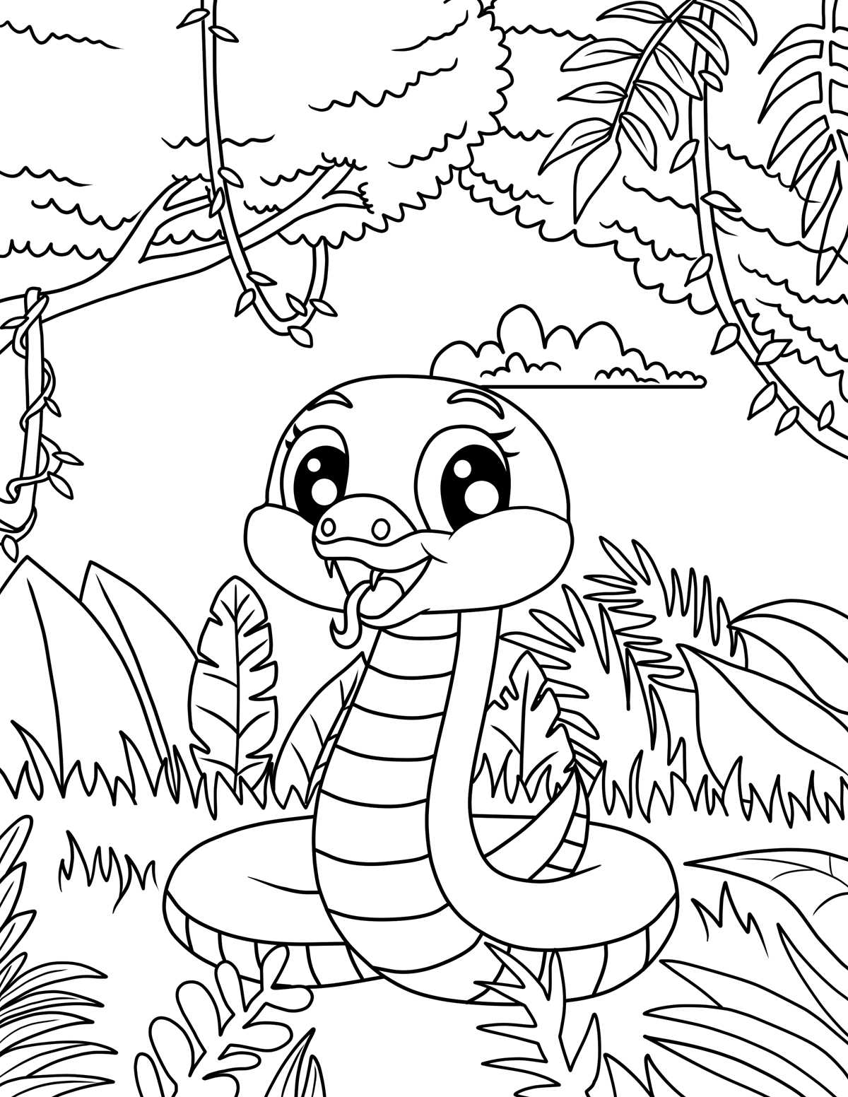 jungle animals printable coloring pages