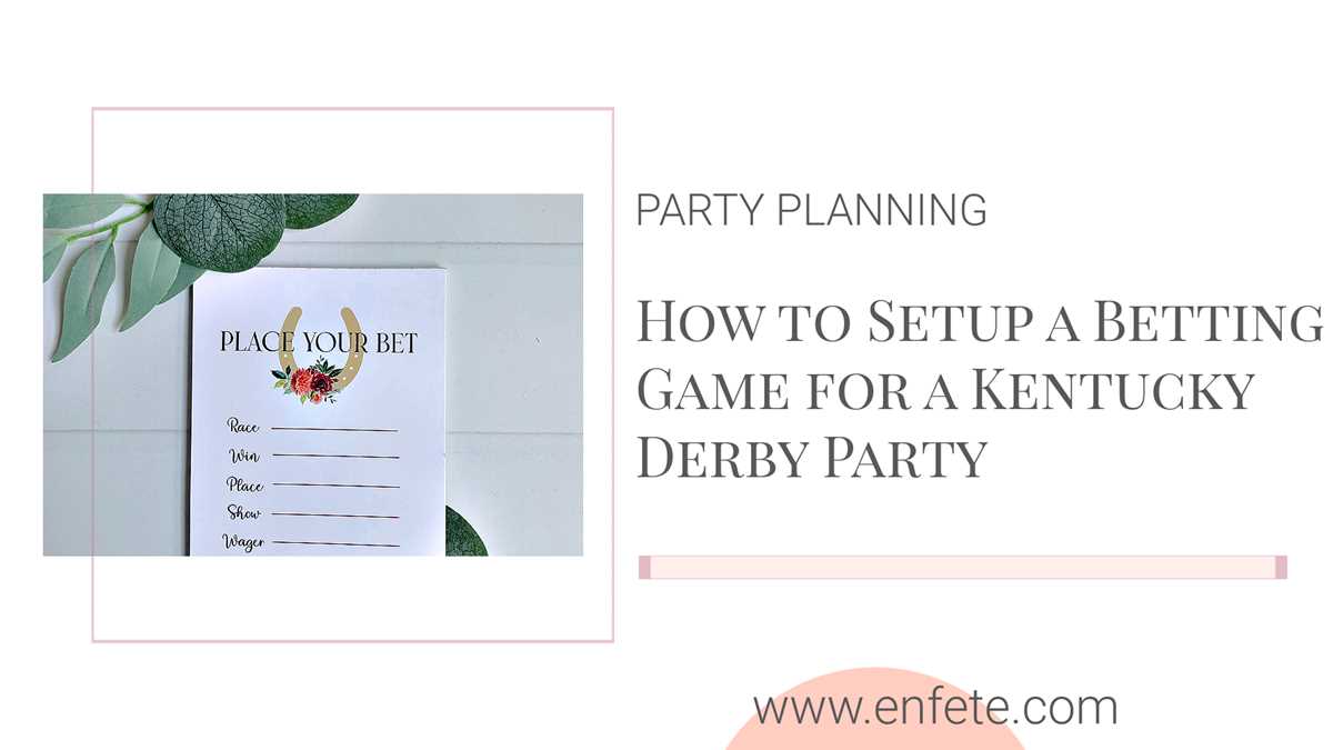 kentucky derby betting games printable