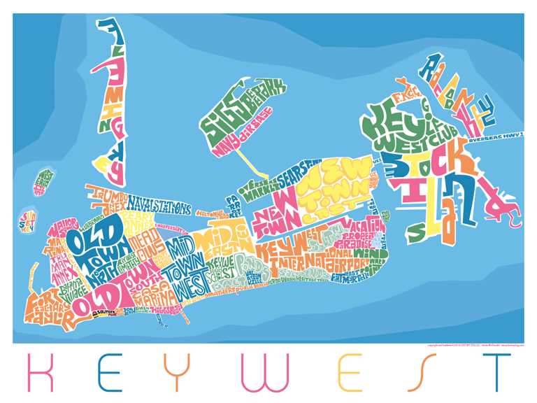 key west printable map
