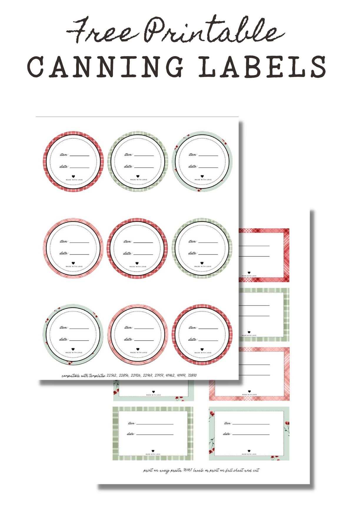 labels for jars printable