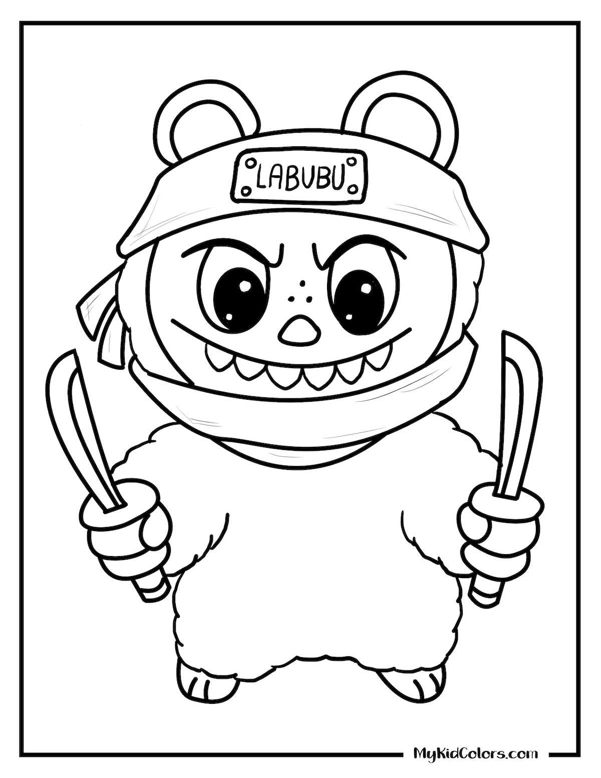 labubu coloring pages free printable