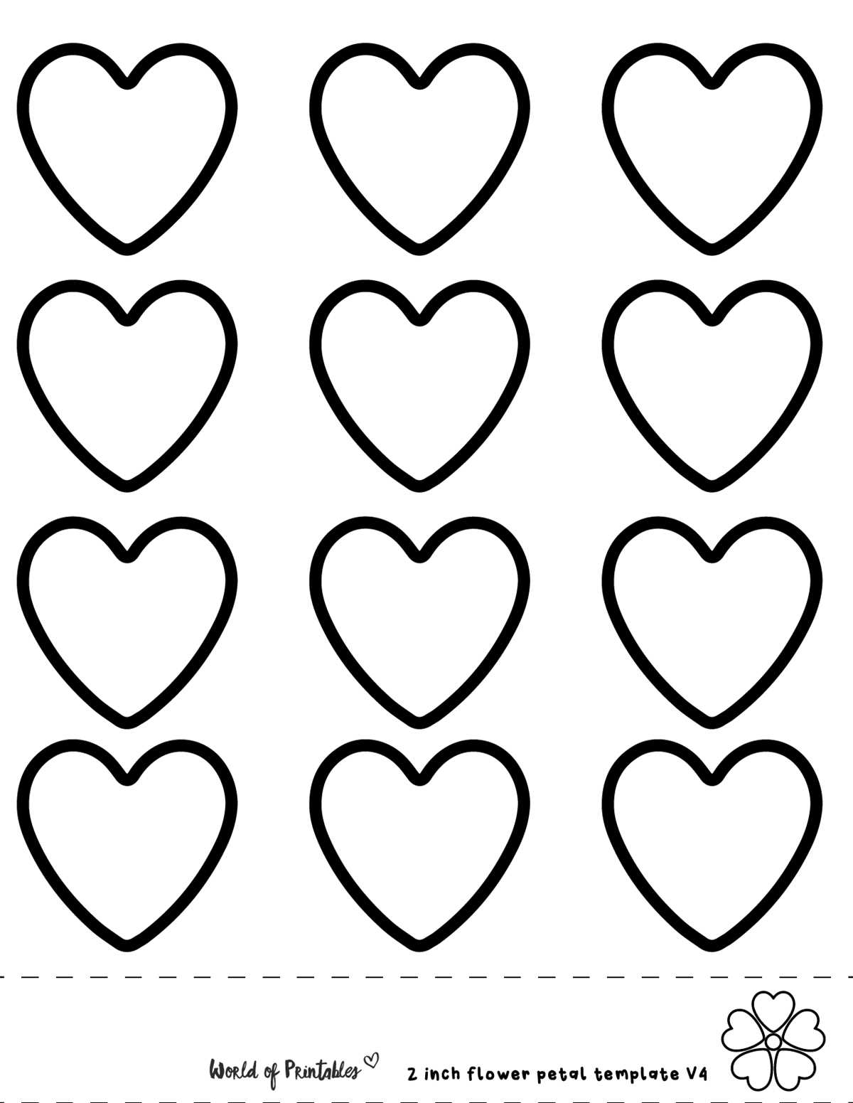 large flower petal template printable