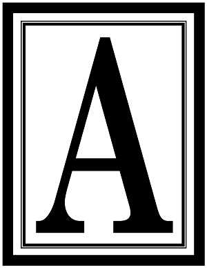 large letter a printable