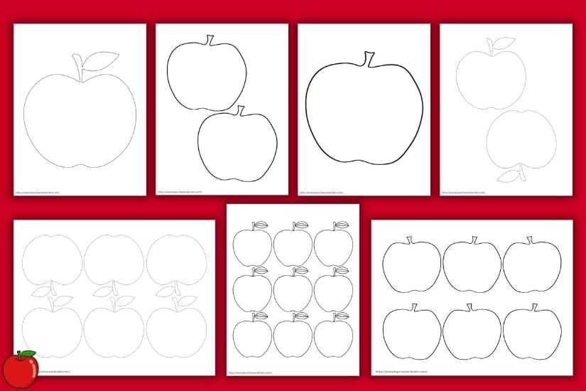 large printable apple template