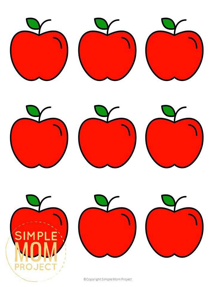 large printable apple template